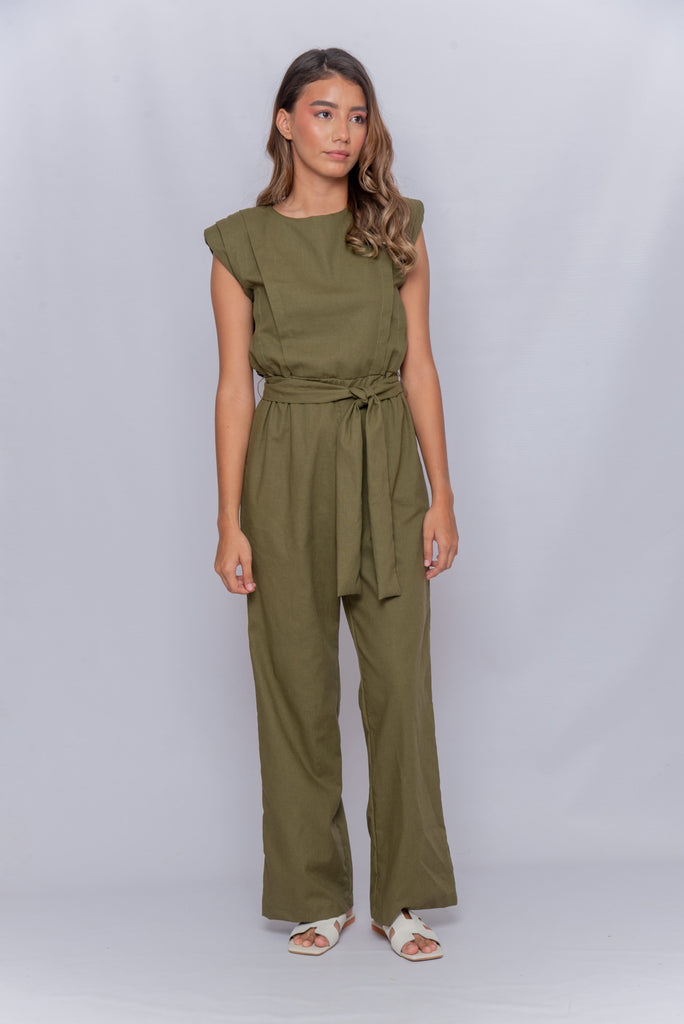 Women's UPF 50 Sun Protective Jumpsuit Olive Green | Soteria