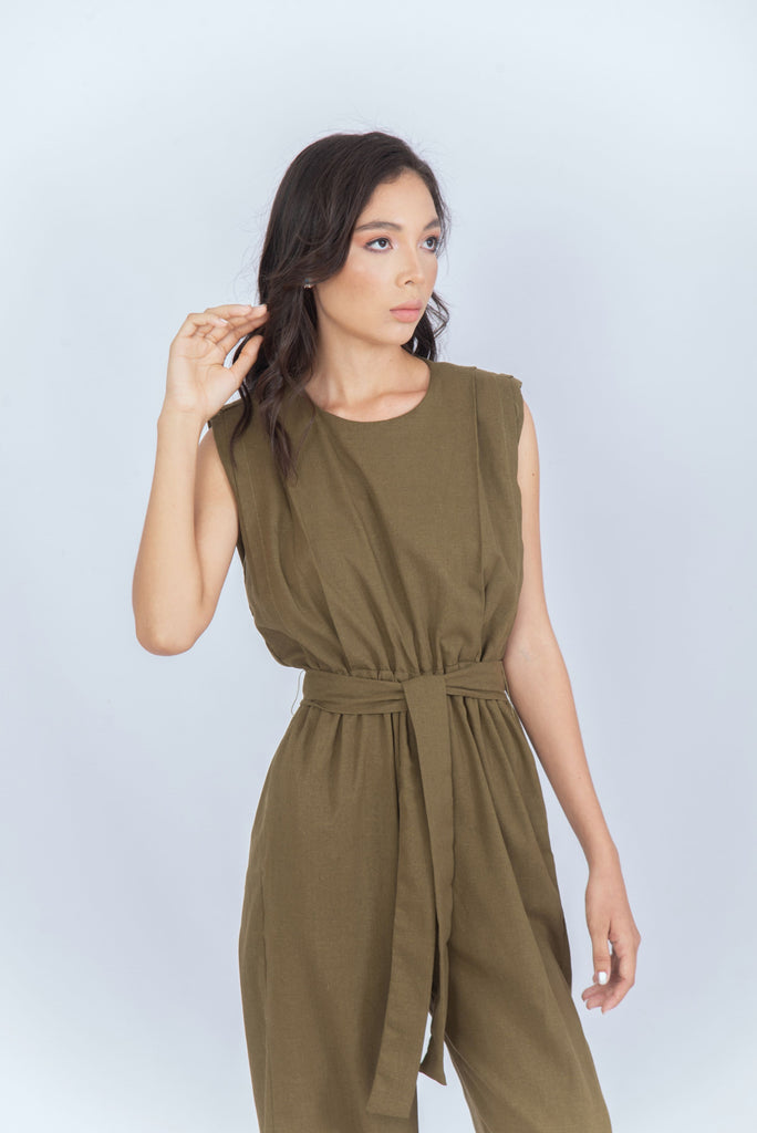 Women's UPF 50 Sun Protective Jumpsuit Olive Green | Soteria