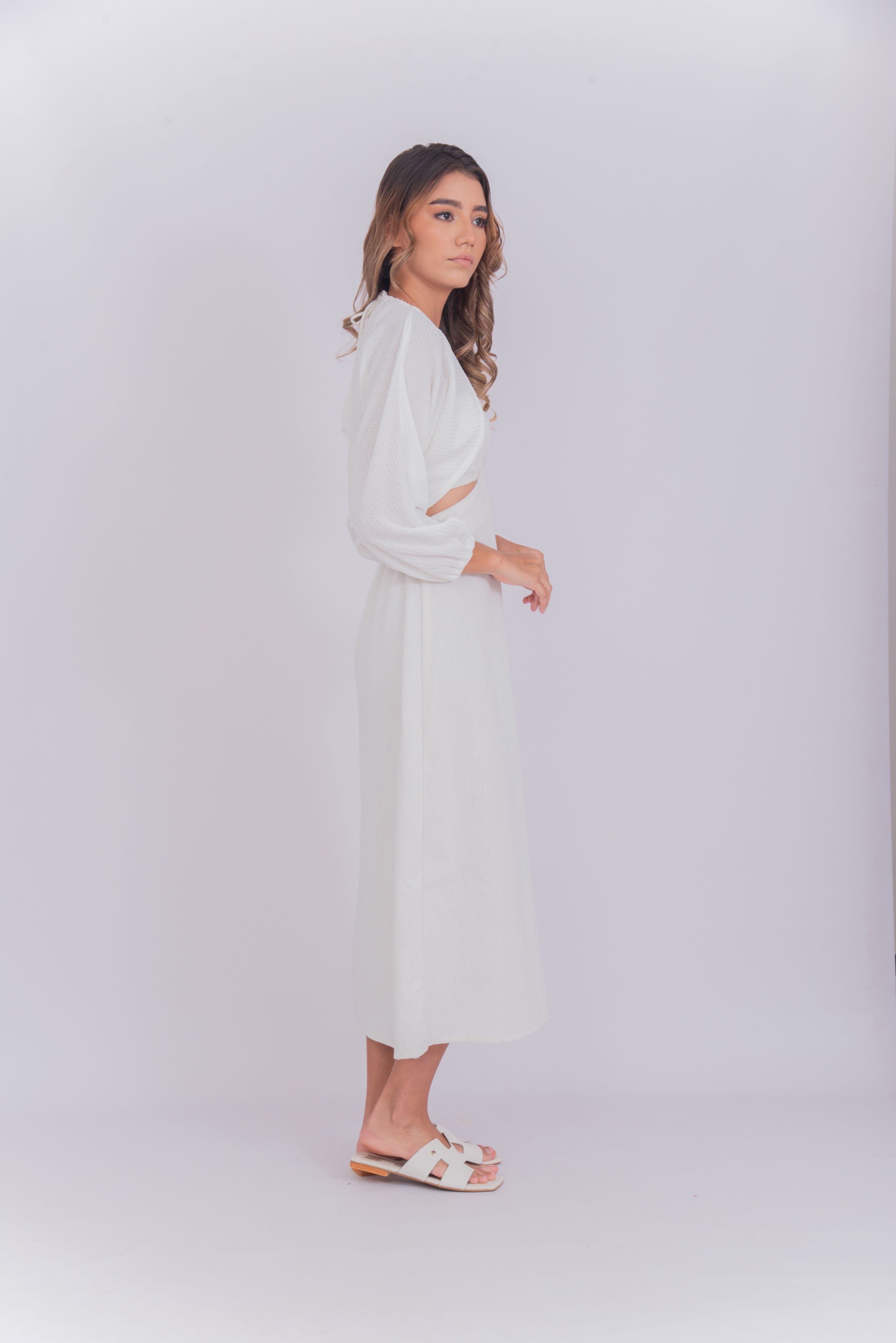 suraya cut out long dress GUIZIO Surya Cut Out Dress in Black